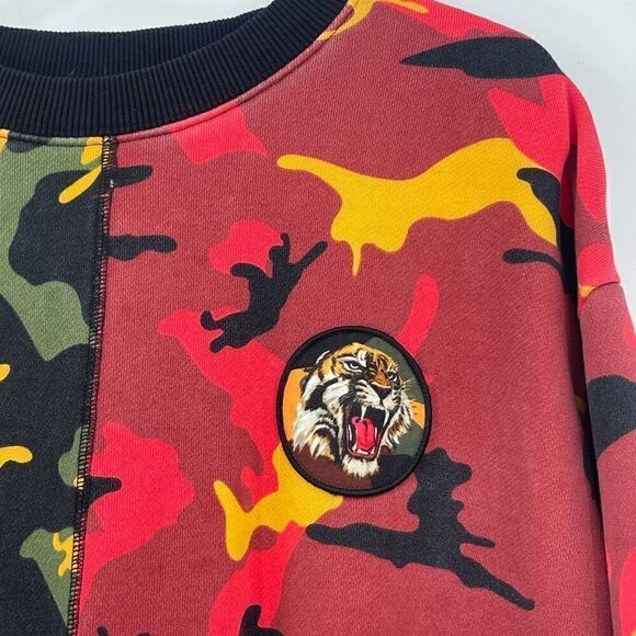 Ed Hardy Multicolor Foregoer 2018 Camouflage All Over Printed Sweatshirt Small - Picture 2 of 8